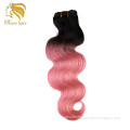 2020 Colored Platinum Ombre Two Tones 1B Light Pink Hair Extensions,Hot Pink Weave Hair Diamond Panther Dye Brazilian Hair Weft